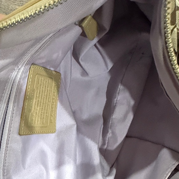 Coach Tan and Yellow Signature Shoulder Bag - Picture 6 of 6